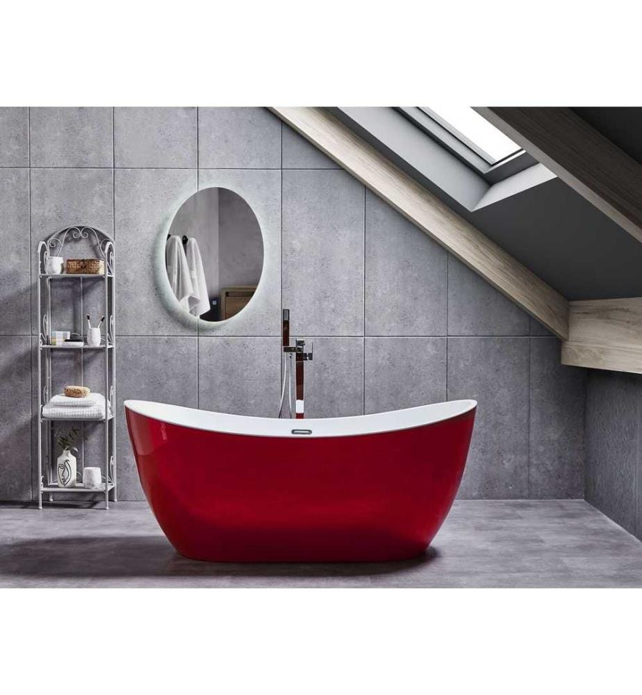 Vasca da bagno freestanding ANTIGUA 150 x 75 cm Rosso