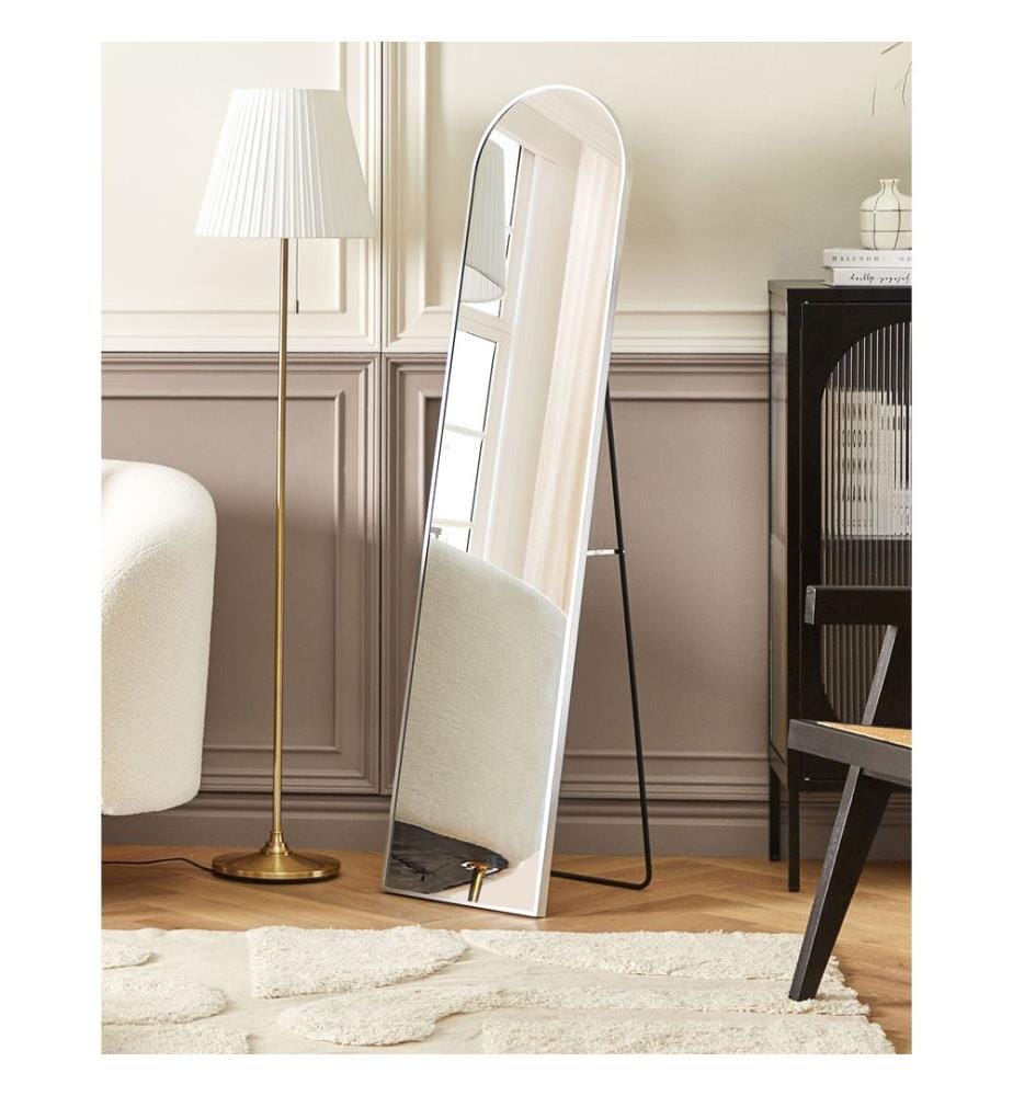 Standspiegel BAGNOLET 150 cm Metall Silber