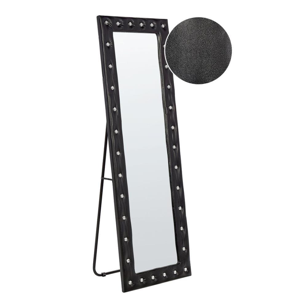Standspiegel ANSOUIS 150 cm Kunstleder Schwarz