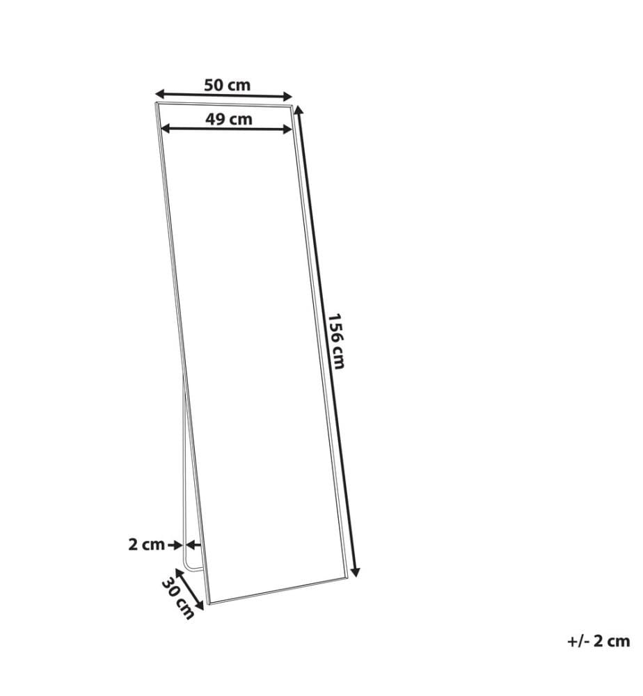 Standspiegel BEAUVAIS 156 cm Metall Silber