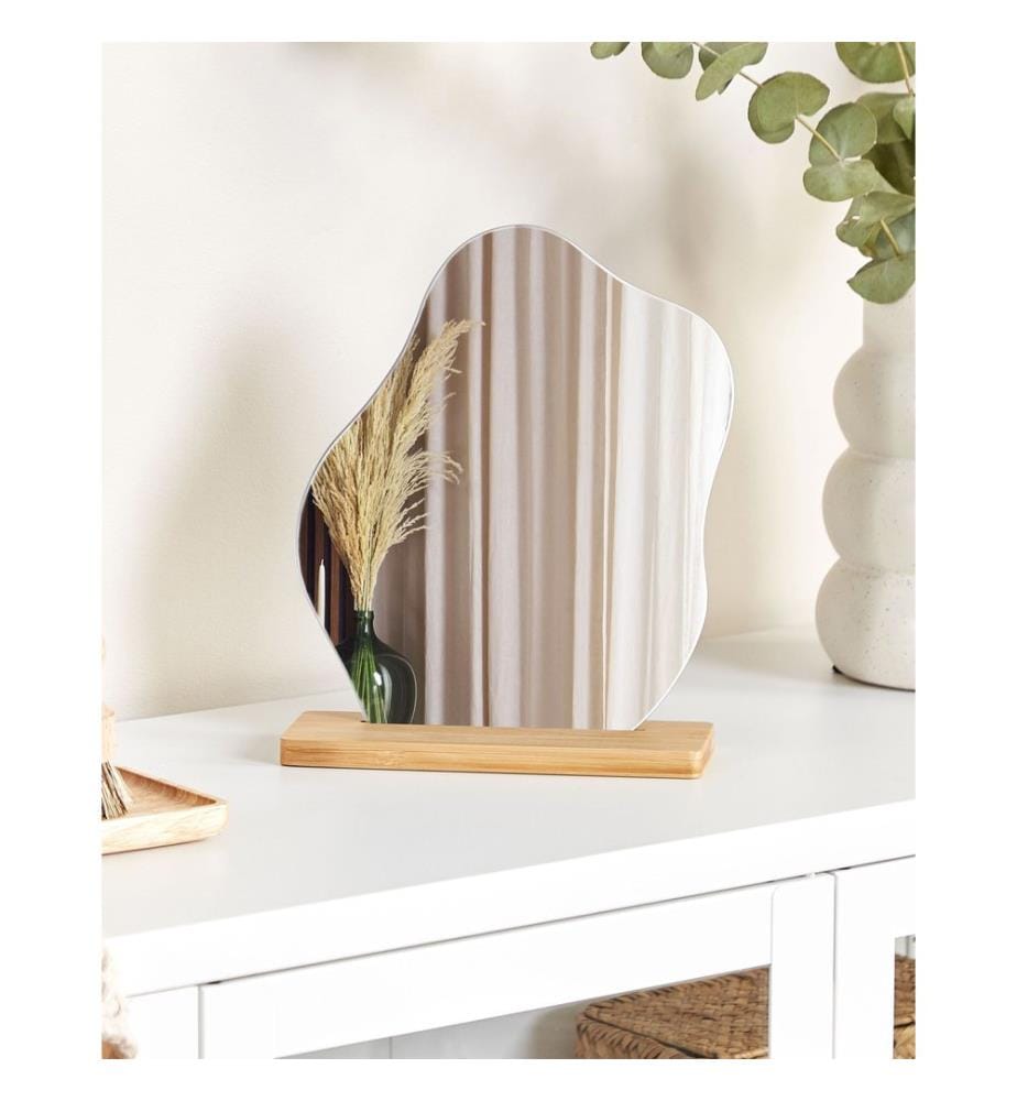 Standspiegel LOZERE 19 cm 22 cm Bambus Hellbraun