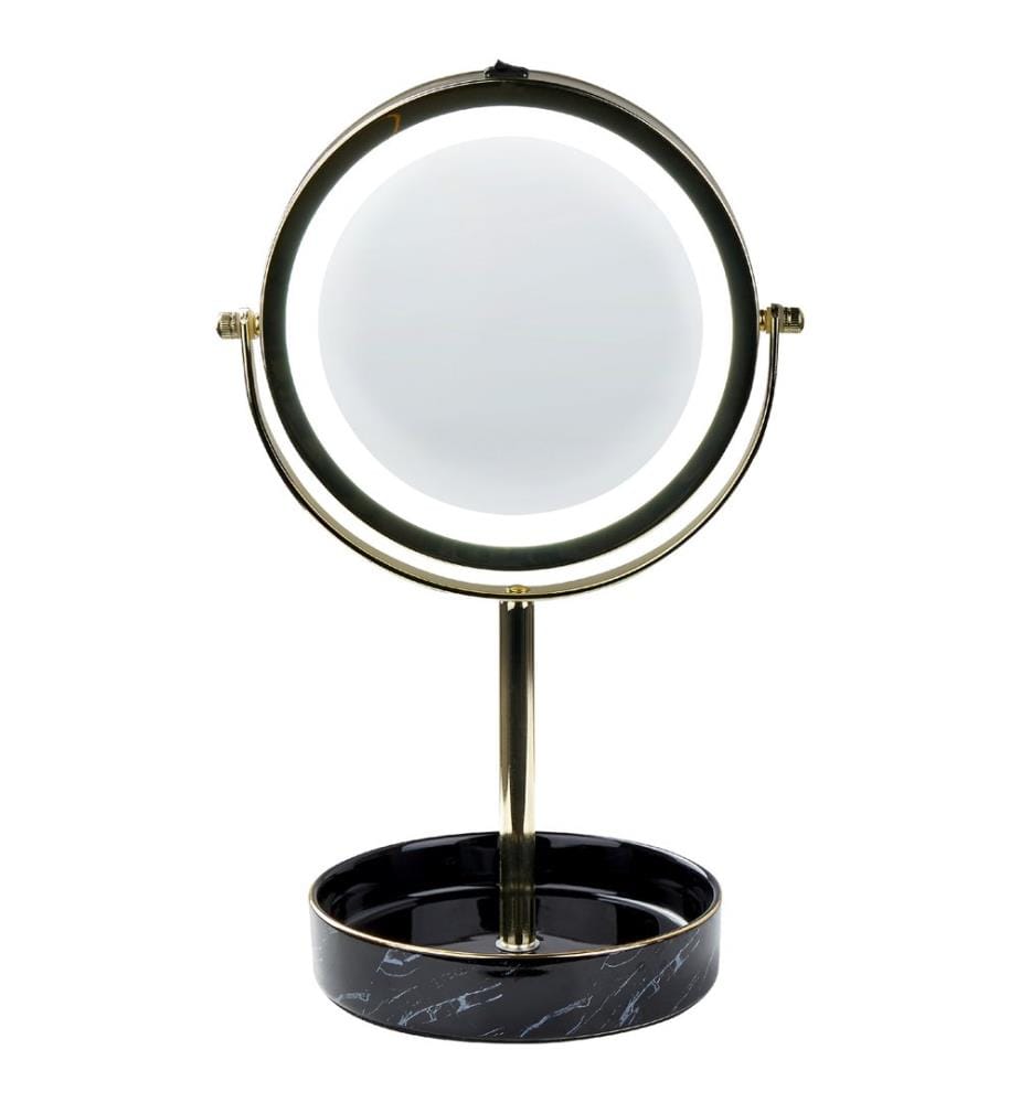 Miroir de table LED SAVOIE Noir/doré