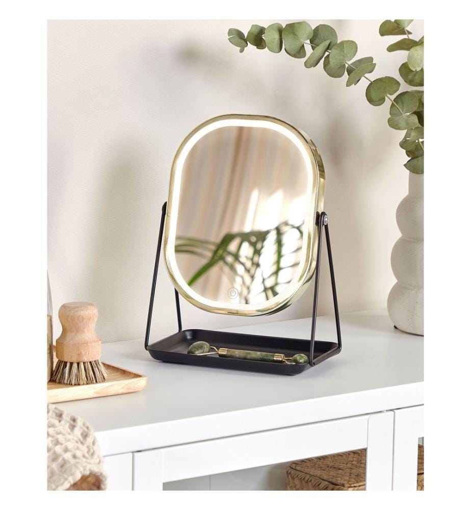 Miroir de table LED DORDOGNE Doré