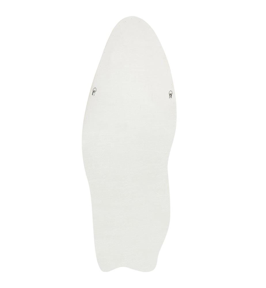 Wandspiegel REIGNY 57 cm 160 cm Samtstoff Weiss