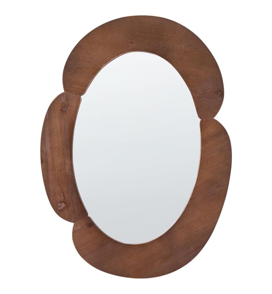 Wall Mirror ALVENA 60 cm 80 cm Dark Brown