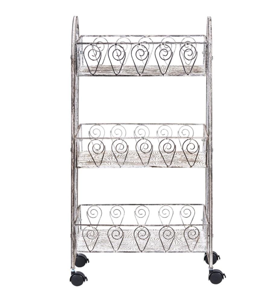 Chariot de rangement VALPARAISO Métal Gris avec roues