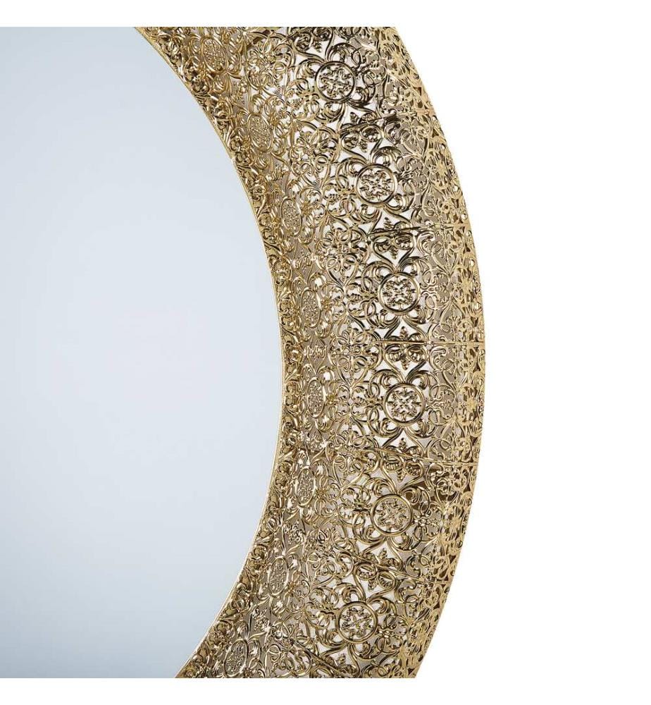 Wandspiegel CHANNAY 80 cm 80 cm Metall Gold