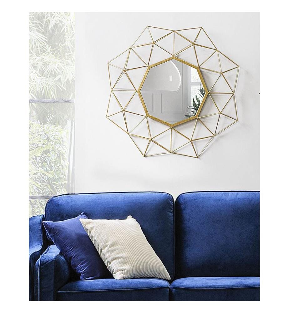 Miroir GAILLAC 80 cm 80 cm Métal Doré