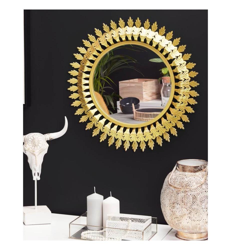 Wandspiegel VOREY 60 cm 60 cm Metall Gold
