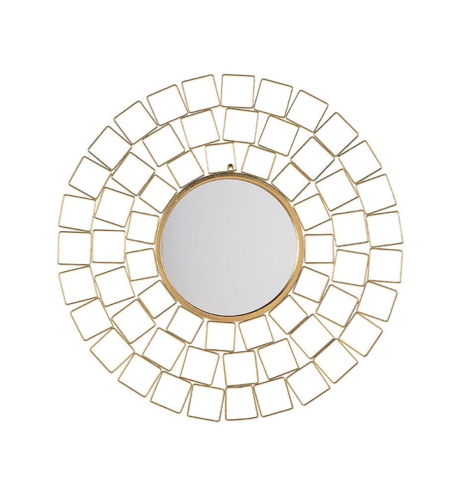 Wandspiegel LABRIT 90 cm 90 cm Metall Gold