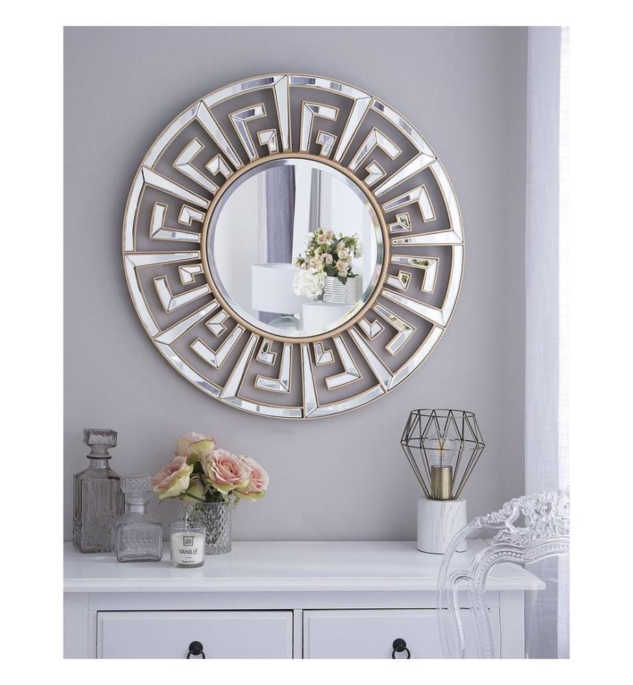 Miroir FLERS 70 cm 70 cm Métal Doré