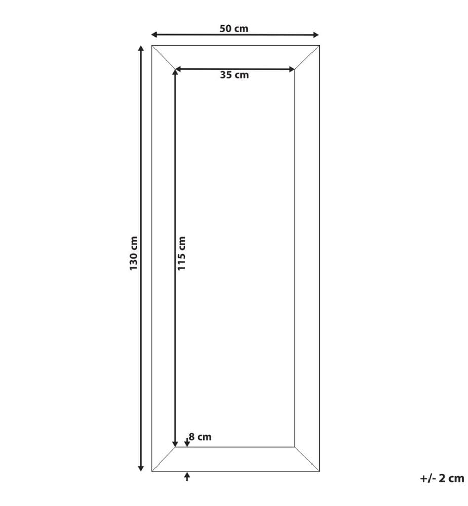 Wall Mirror DERVAL 50 cm 130 cm Silver