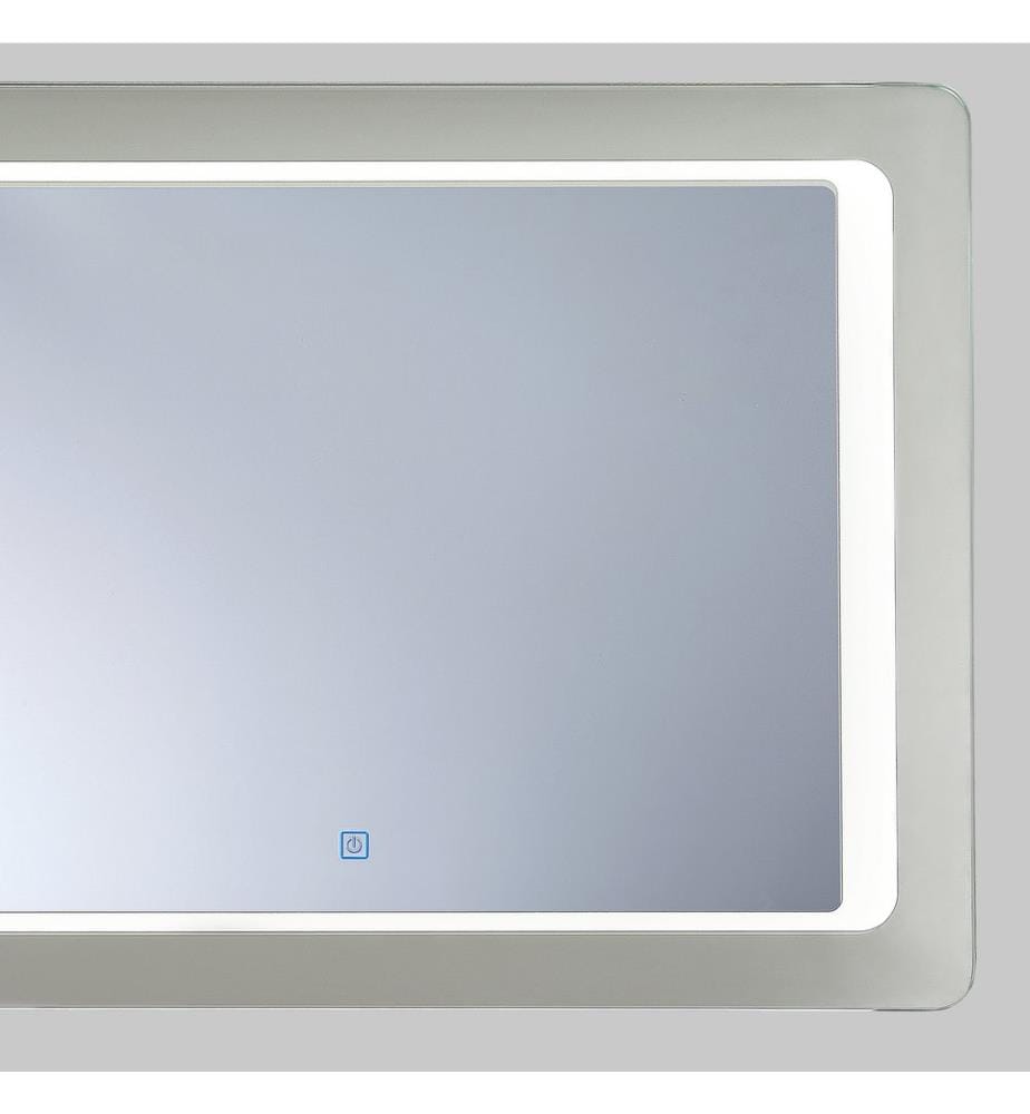 LED-Badezimmer-Spiegel WASSY 80 cm 60 cm Silber