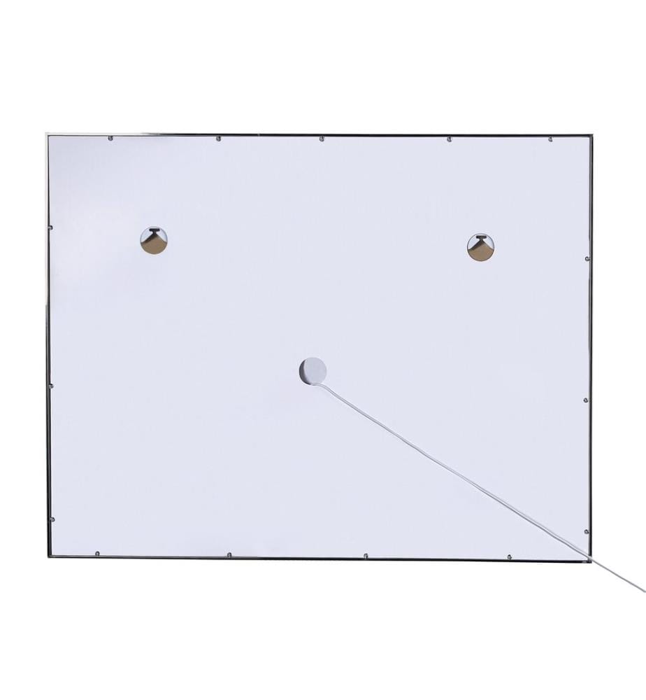 LED-Badezimmer-Spiegel ARGENS 90 cm 70 cm Silber