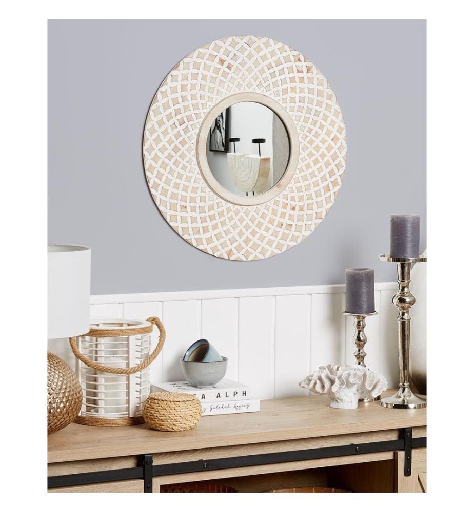 Wandspiegel POMARO 60 cm 60 cm Tannenholz Hellbraun