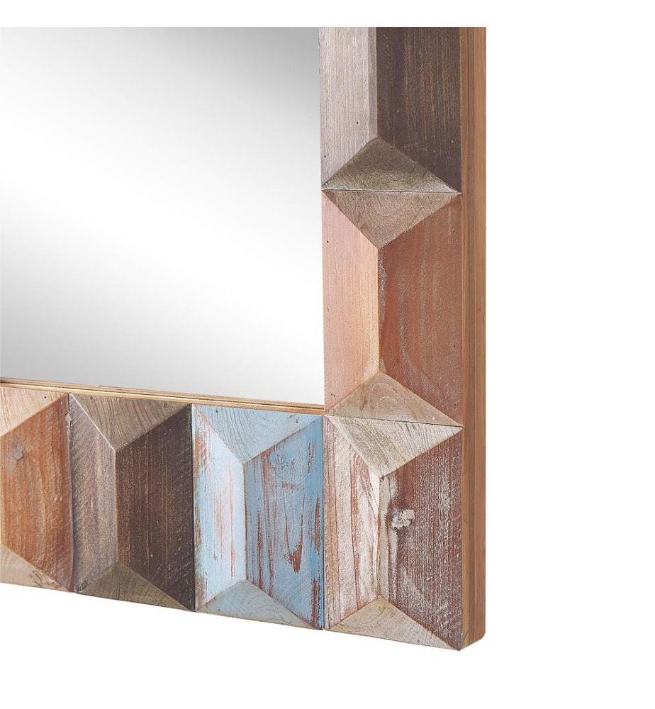 Miroir HIZOTE 63 cm 90 cm Bois de sapin Marron