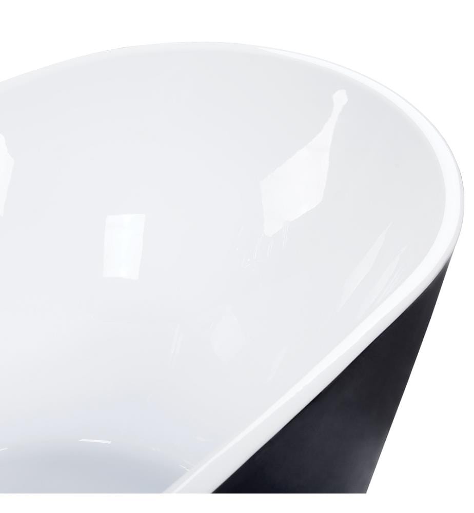 Vasca da bagno freestanding ANTIGUA 180 x 78 cm Nero