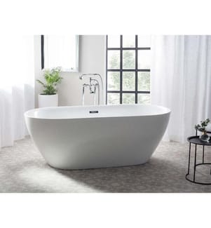 Vasca da bagno freestanding CARRERA 150 x 75 cm Bianco