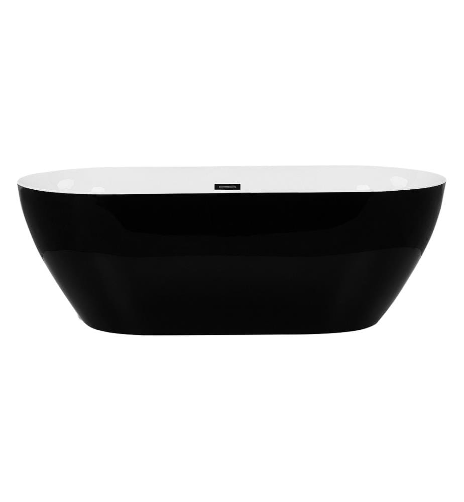 Vasca da bagno freestanding CARRERA 150 x 75 cm Nero