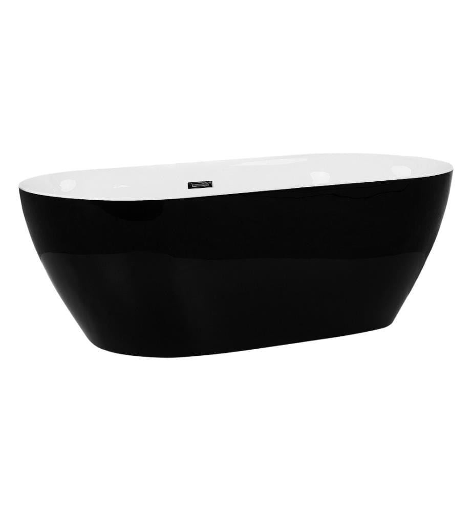 Vasca da bagno freestanding CARRERA 150 x 75 cm Nero