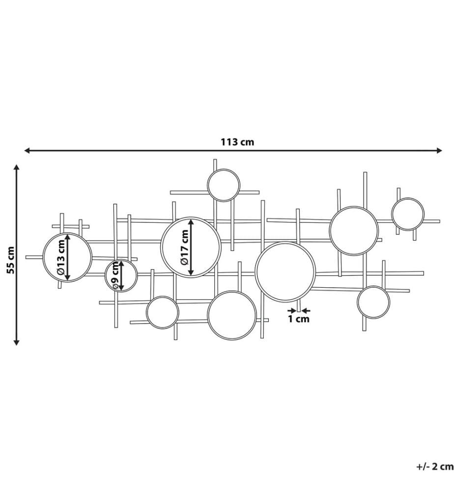 Miroir IBOS 113 cm 55 cm Métal Noir