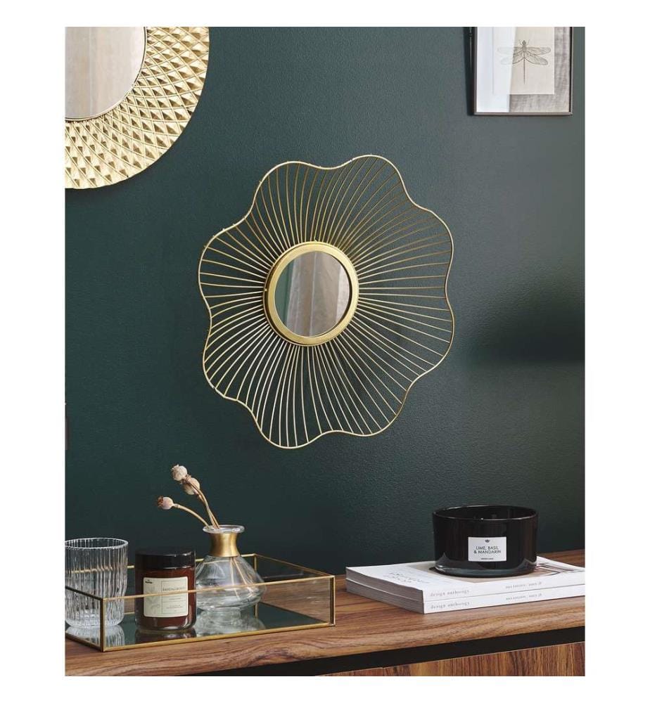 Miroir SENS 40 cm 40 cm Métal Doré