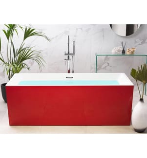 Freistehende Badwanne RIOS 170 x 80 cm Rot
