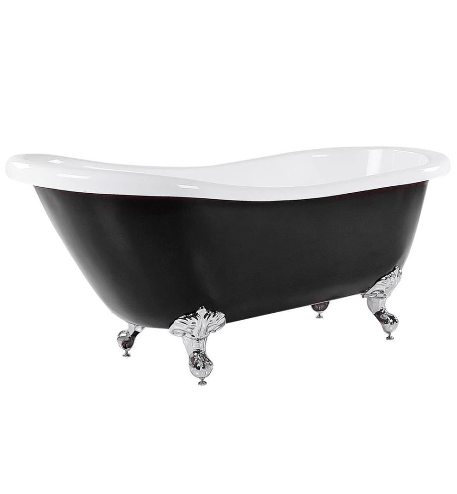 Vasca da bagno freestanding CAYMAN 170 x 76 cm Nero/Bianco