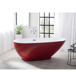 Baignoire îlot GUIANA 173 x 82 cm Rouge