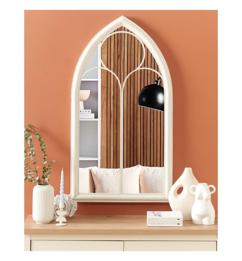 Miroir TRELLY 62 cm 113 cm Métal Blanc