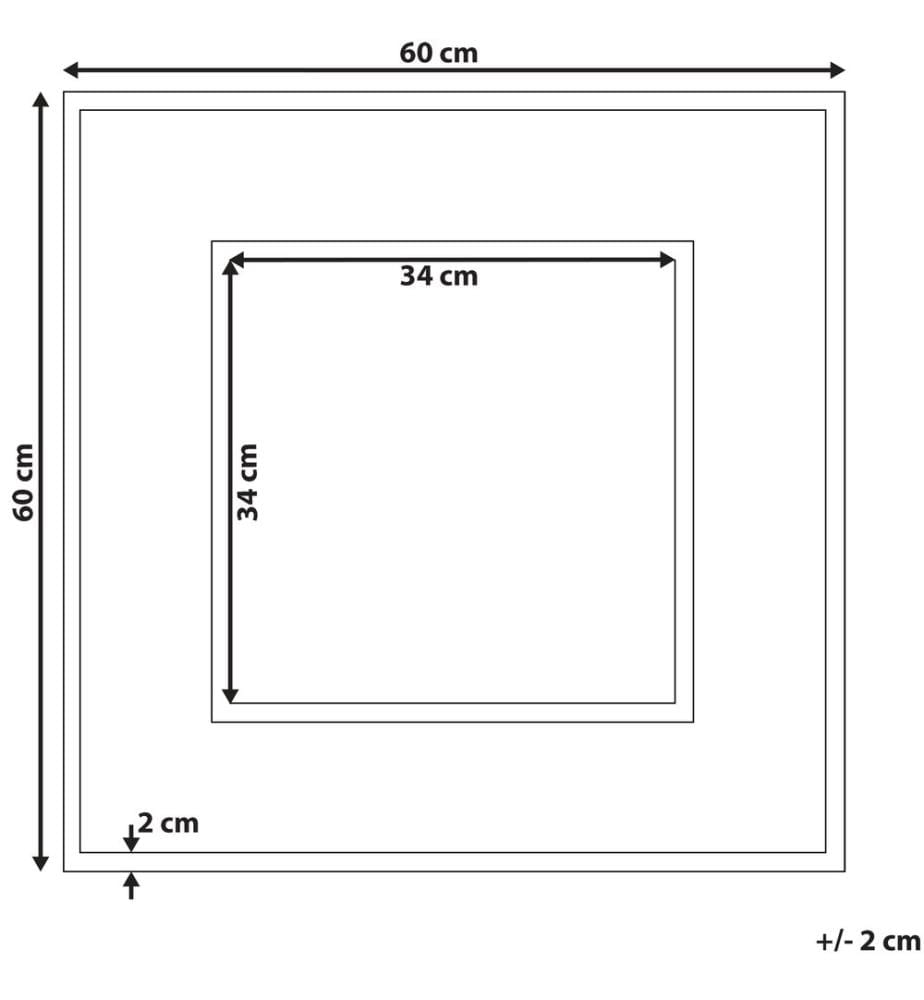 Miroir BOISE 60 cm 60 cm Teck Marron foncé