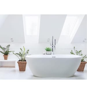 Vasca da bagno freestanding NEVIS 150 x 75 cm Bianco