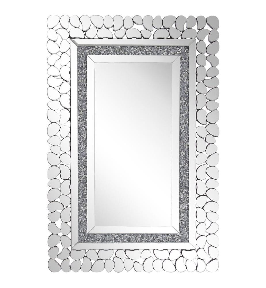 Miroir PABU 60 cm 90 cm Argenté