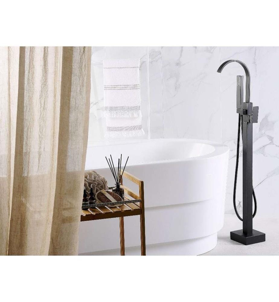 Rubinetteria per vasca da bagno freestanding RIBBON Nero