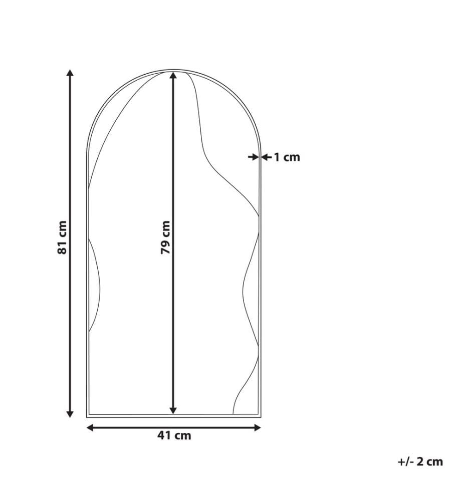 Wandspiegel COLOMBIER 41 cm 81 cm Metall Gold