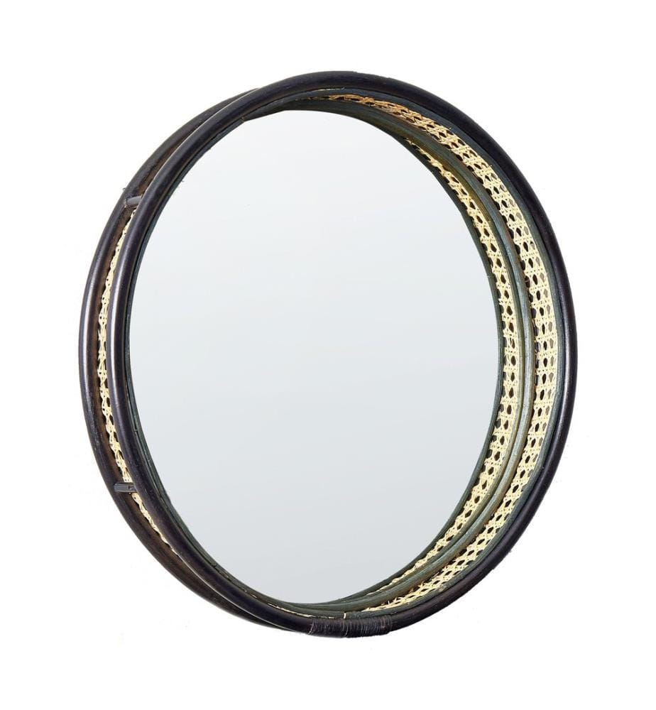 Wall Mirror DAKSA 60 cm 60 cm Rattan Black