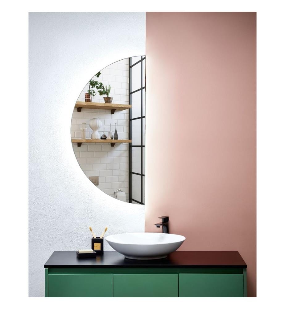 LED-Badezimmer-Spiegel LOUE 50 cm 100 cm Silber