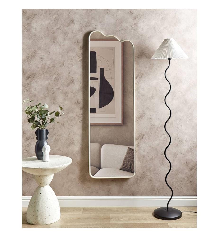 Miroir ABZAC 45 cm 145 cm Métal Blanc cassé