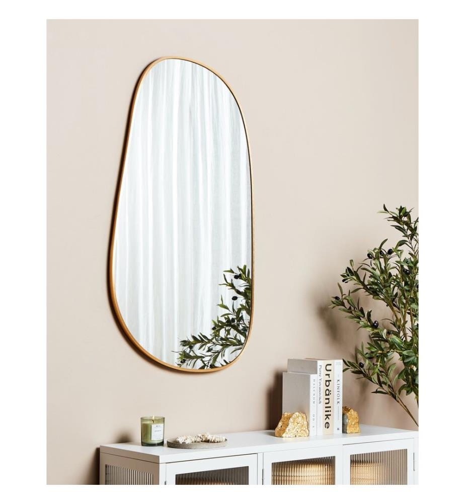 Miroir VERNAIS 60 cm 110 cm Métal Doré