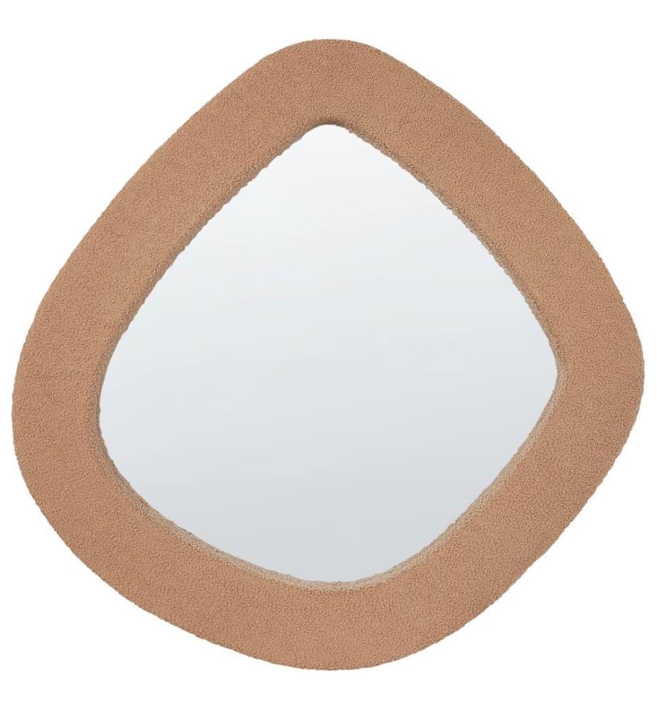 Wall Mirror EPIRY 79 cm 80 cm Boucle Light Brown
