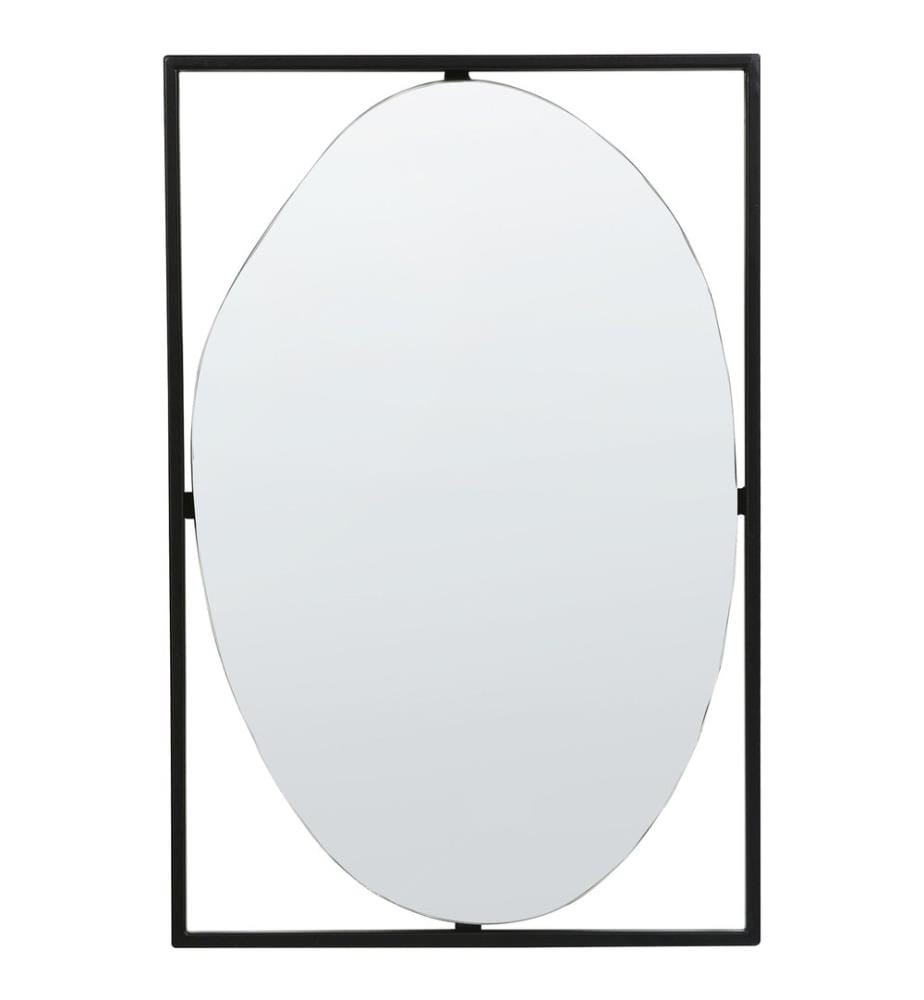 Miroir NIBELLE 40 cm 60 cm Métal Noir