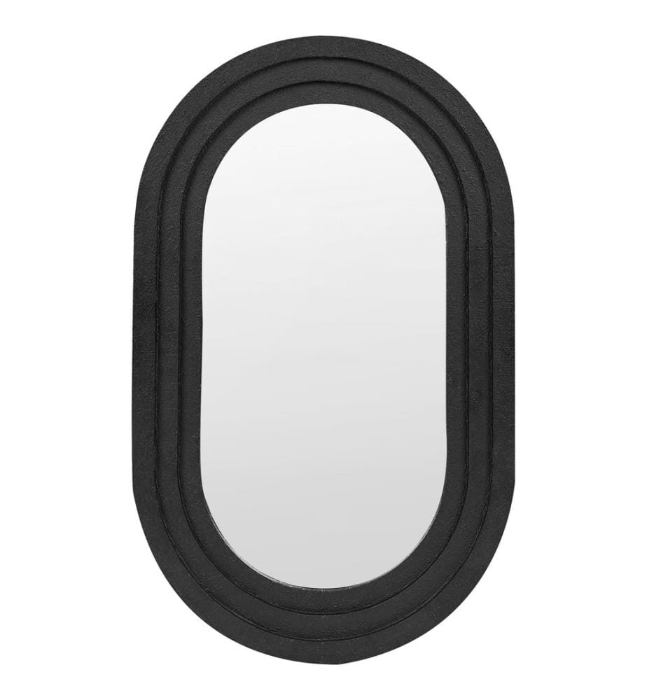 Wandspiegel MASSILLY 43 cm 69 cm Schwarz
