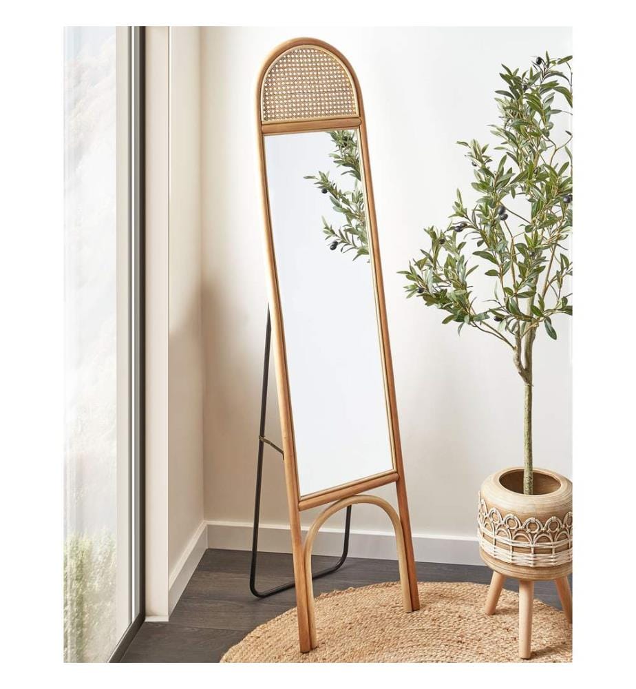 Miroir sur pied BRUSSEY 170 cm Rotin Naturel