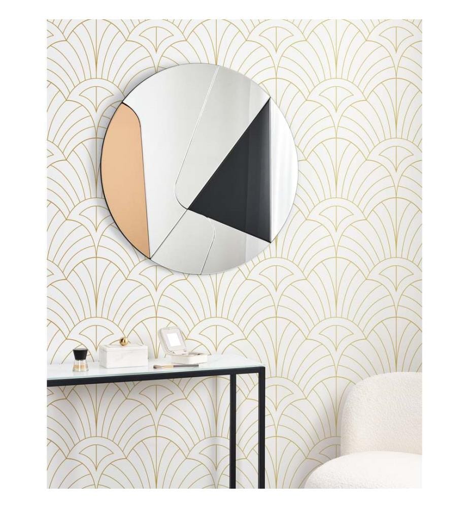 Miroir TROUVILLE 80 cm 80 cm Noir/doré