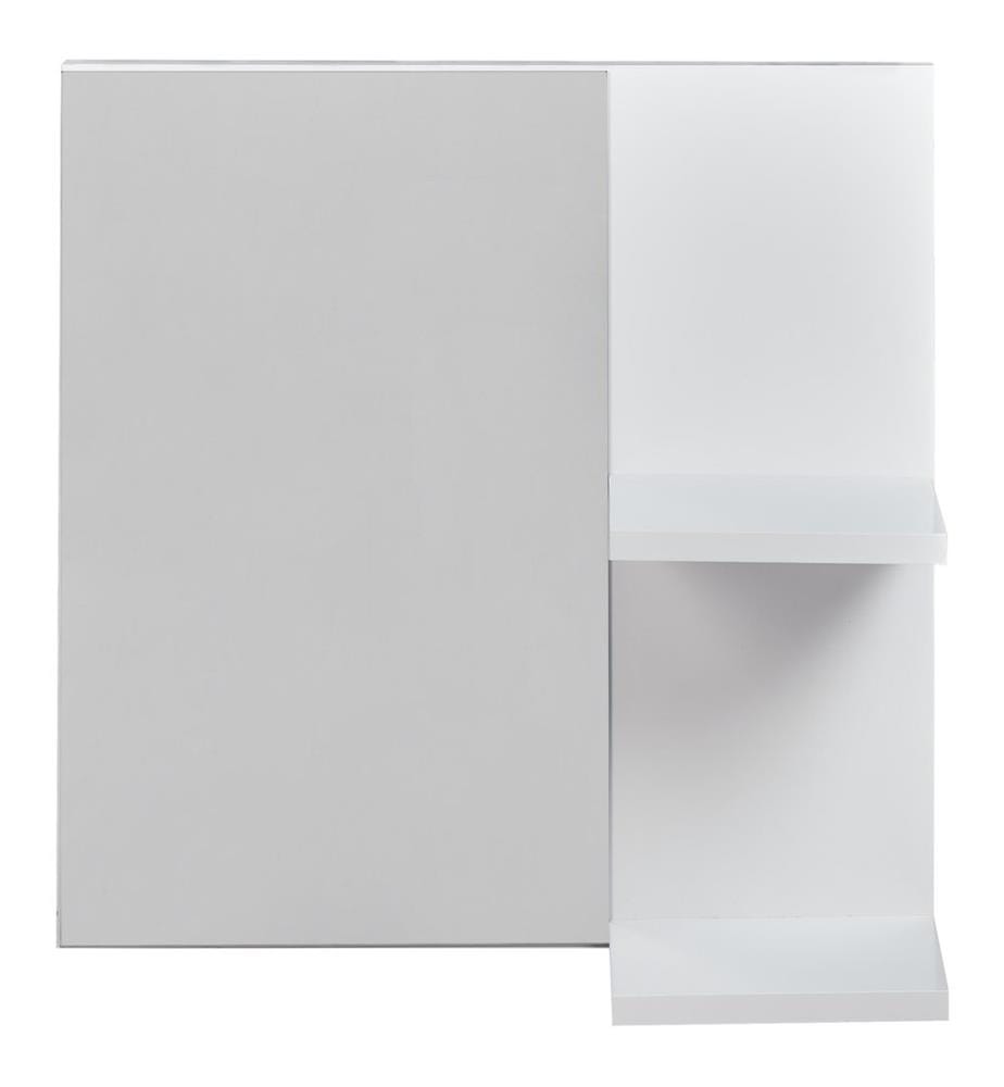 Miroir mural avec étagère PELOTAS 45 cm 45 cm Blanc