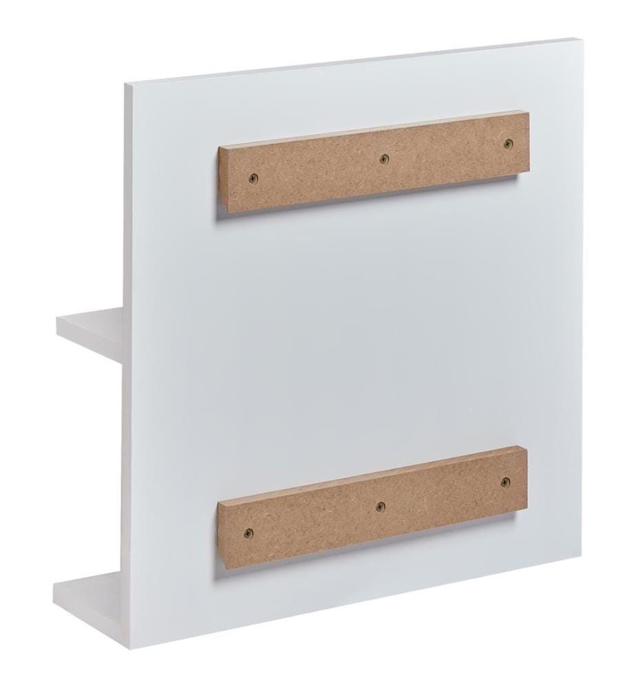 Miroir mural avec étagère PELOTAS 45 cm 45 cm Blanc