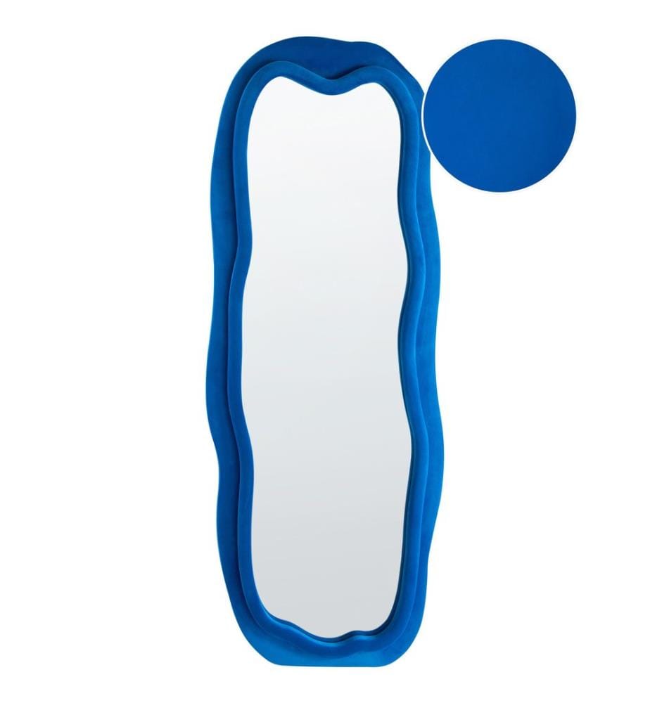 Miroir BEAUNE 56 cm 160 cm Velours Bleu