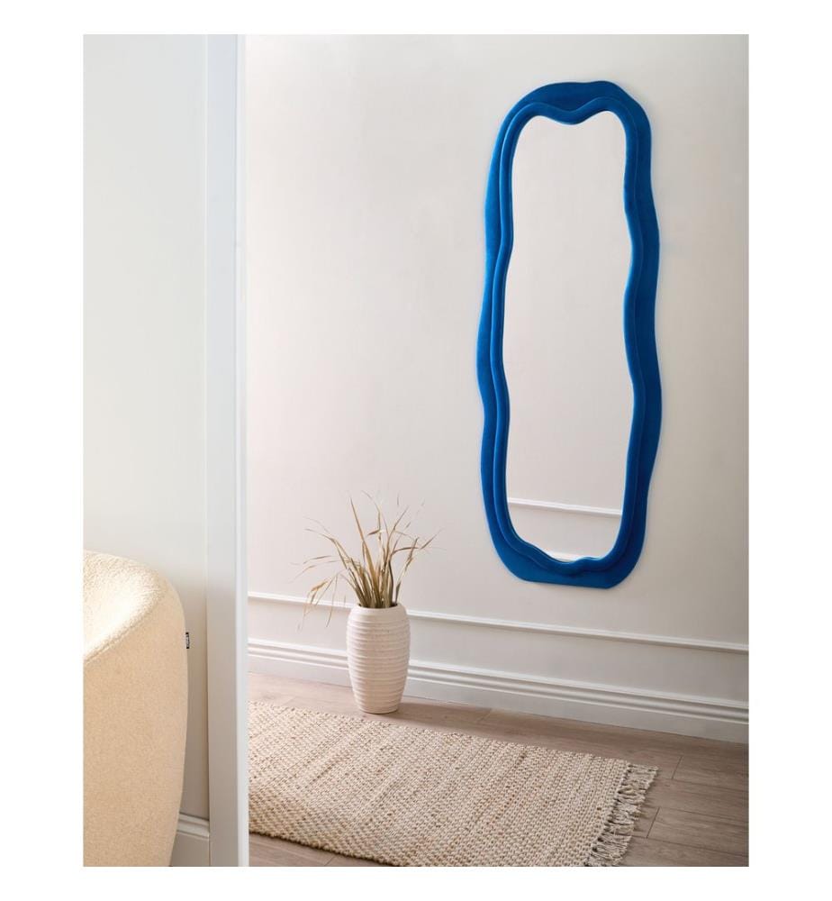 Miroir BEAUNE 56 cm 160 cm Velours Bleu