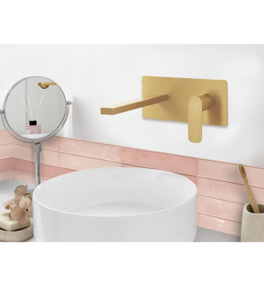 rubinetto miscelatore da parete per lavabo DICHATO Ottone Oro