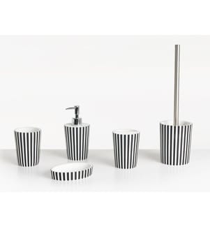 Set de 5 accessoires de salle de bain LIRCAY Noir/blanc